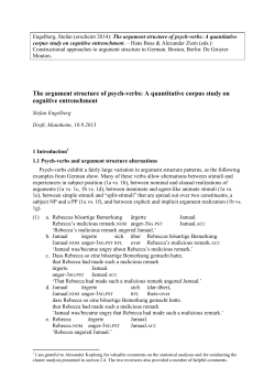 The argument structure of psych-verbs