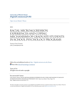 racial microaggression experiences and coping mechanisms of