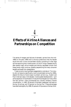 Effects of Airline Alliances and Partnerships on Competition
