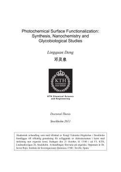 Photochemical Surface Functionalization: Synthesis, Nanochemistry