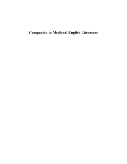 Companion to Medieval English Literature