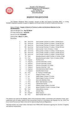 PR-16-02-055 Supply and Delivery of Various Lumber and