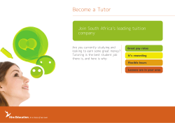 Become a Tutor Brochure.indd