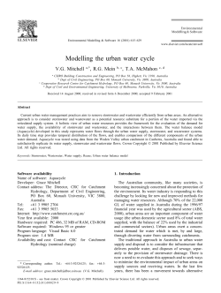 Modelling the urban water cycle