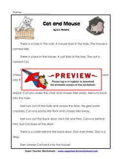 Cat and Mouse - Super Teacher Worksheets
