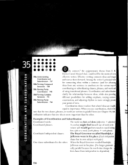 Coordination and Subordination