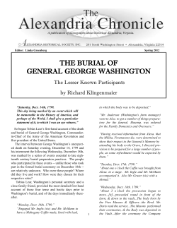 2012 Spring - Alexandria Historical Society