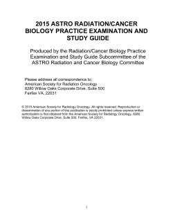 Access the 2015 Guide - American Society for Radiation Oncology