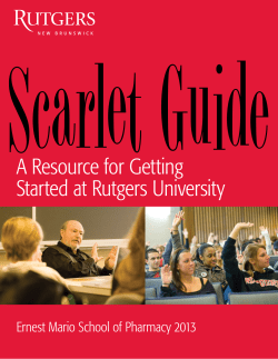 A Resource for Getting Started at Rutgers University