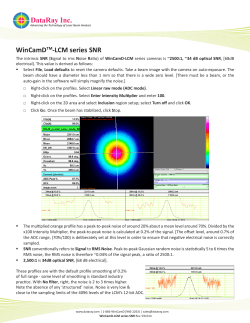 WinCamD-LCM series SNR