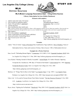 STUDY AID STUDY AID Los Angeles City College Library MLA