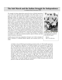 The Salt March and the Indian Struggle for Independence
