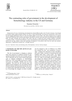 The contrasting roles of government in the development