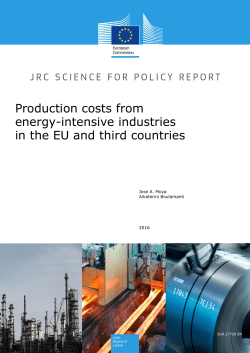 Production costs from energy-intensive industries in the EU and third