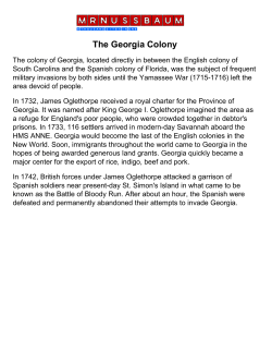 The Georgia Colony