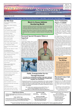 March 2008 - Town of Raymond, Maine