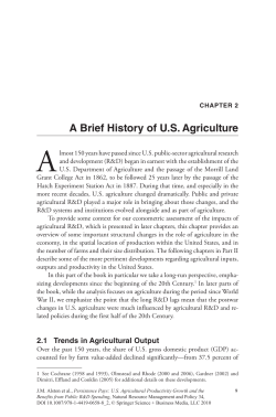 A Brief History of U.S. Agriculture