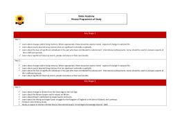 History &ndash; Programme of study