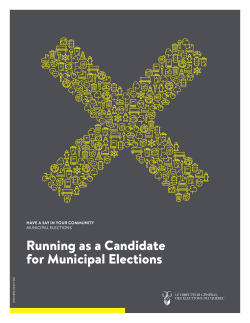 Running as a Candidate for Municipal Elections