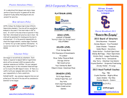 Parent Handbook 2013 - Silver Creek Youth Football