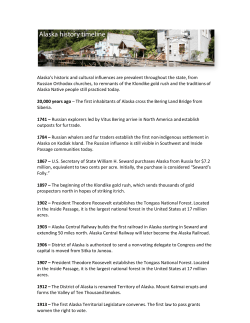 Alaska History Timeline