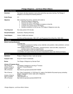 I Pledge Allegiance&hellip;and Know What it Means