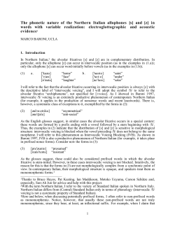 The phonetic nature of the Northern Italian allophones [s] and [z] in