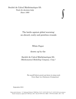 The battle against global warming: an absurd, costly and