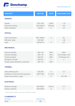 PROPERTY GENERAL OPTICAL MECHANICAL THERMAL