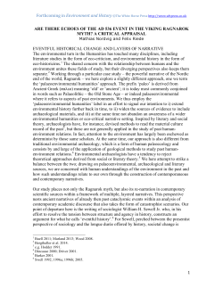 Inventing an Event? Echoes of the AD 536 Event in the Viking