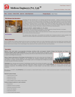 PSA Nitrogen Gas Generators Mining Application