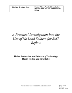 A Practical Investigation Into the Use of No Lead