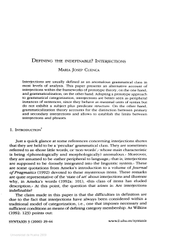 defining the indefinable? interjections