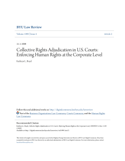 Collective Rights Adjudication in U.S. Courts: Enforcing Human