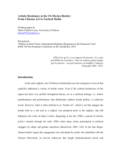 Artistic Resistance at the US-Mexico Border: From Chicano Art to