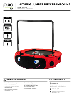 LADYBUG JUMPER KIDS TRAMPOLINE 4-10