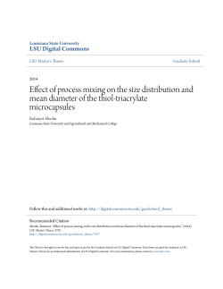 Effect of process mixing on the size distribution and mean diameter