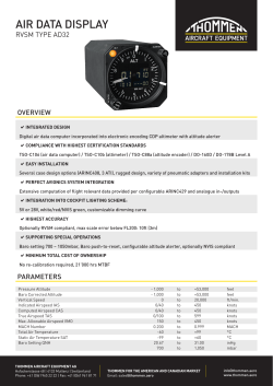 THOMMEN AD32 - Electronic Altimeter with integrated Air Data