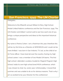 San Francisco, 1945: The UN Charter