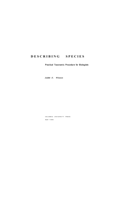 describing species