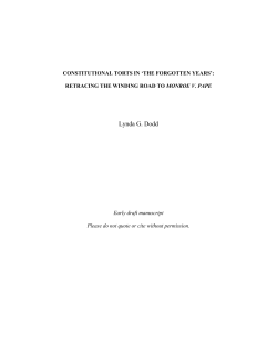 constitutional torts in `the forgotten years`