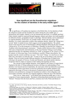 How significant are the Scandinavian migrations for the creation of