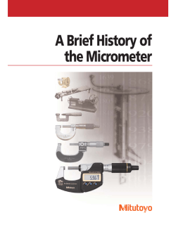 A Brief History of the Micrometer