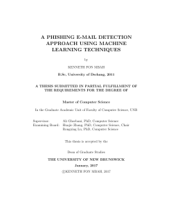 a phishing e-mail detection approach using machine