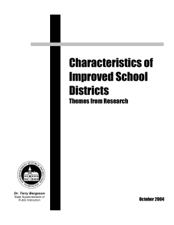 Characteristics of Improved School Districts: Themes