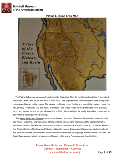Plains Culture Area Map - Mitchell Museum of the American Indian