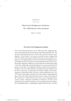 Beyond the Realignment Synthesis: The 1860 Election Reconsidered