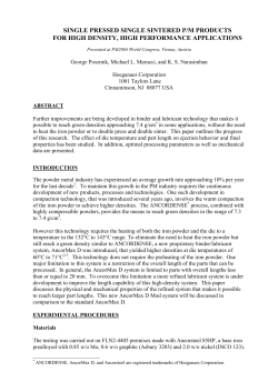 Higher Density and Higher Performance by Single Pressing and