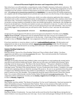 Advanced Placement English Literature and Composition (2015