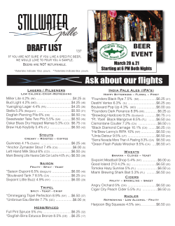 draft list - Stillwater Grille